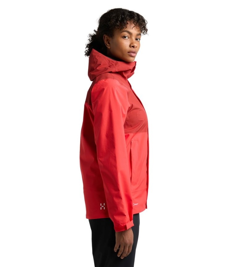 Women's Haglöfs Koyal Proof Jacket Windbreaker Red / Corrosion Canada | WQ56-253