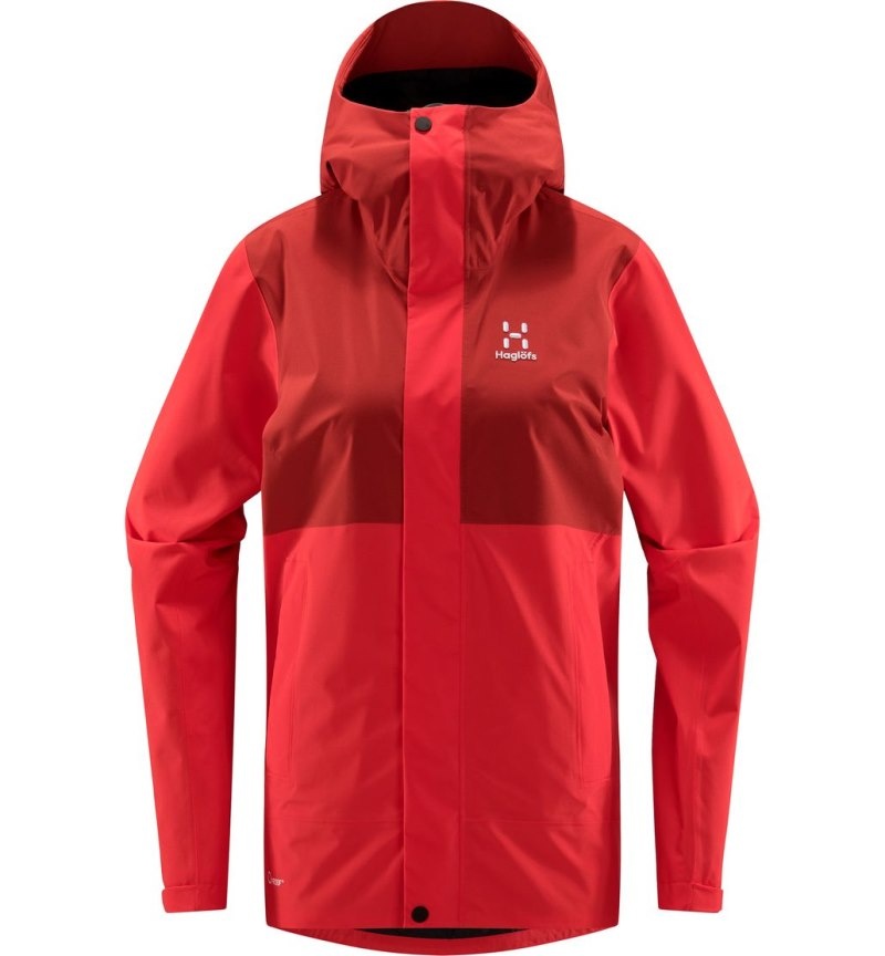 Women's Haglöfs Koyal Proof Jacket Windbreaker Red / Corrosion Canada | WQ56-253