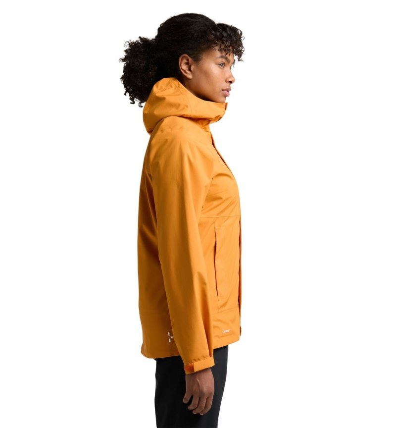 Women's Haglöfs Koyal Proof Jacket Windbreaker Yellow Canada | KU34-306