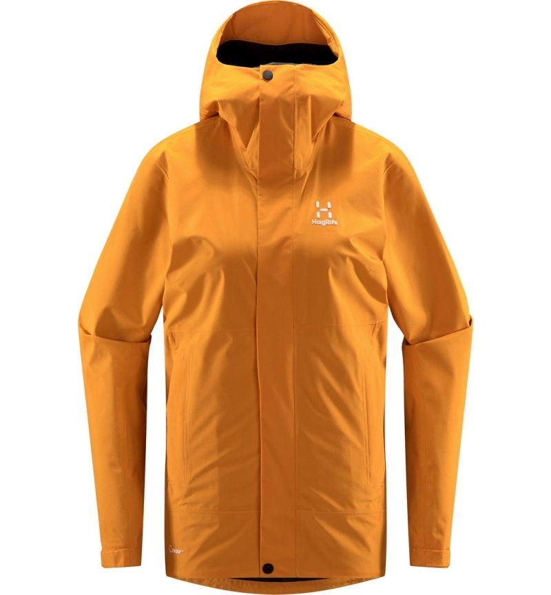 Women's Haglöfs Koyal Proof Jacket Windbreaker Yellow Canada | KU34-306