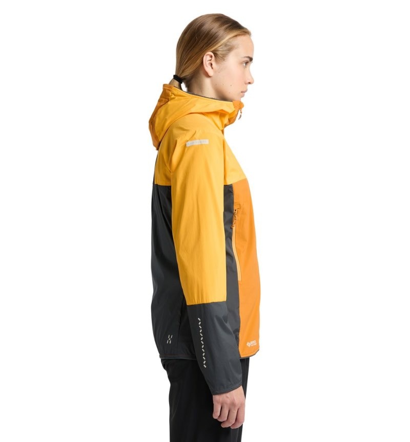 Women's Haglöfs L.I.M Alpha Hood Windbreaker Yellow / Yellow Canada | DI78-416