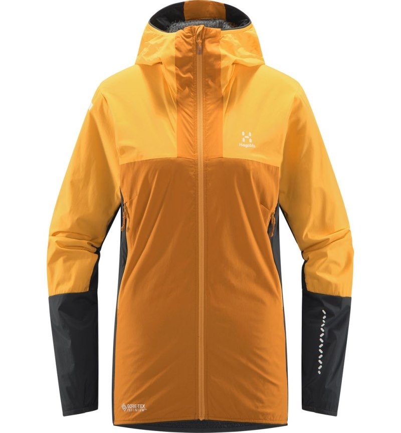 Women's Haglöfs L.I.M Alpha Hood Windbreaker Yellow / Yellow Canada | DI78-416