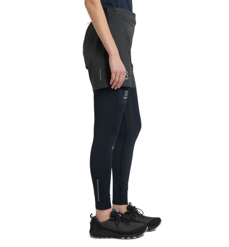 Women's Haglöfs L.I.M Alpha Shorts Windproof Trousers Magnetite Canada | VK65-952