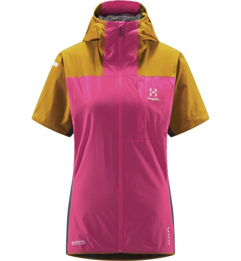 Women's Haglöfs L.I.M Alpha Vest Lightweight Jackets Pink / Autumn Leaves Canada | ZJ43-816