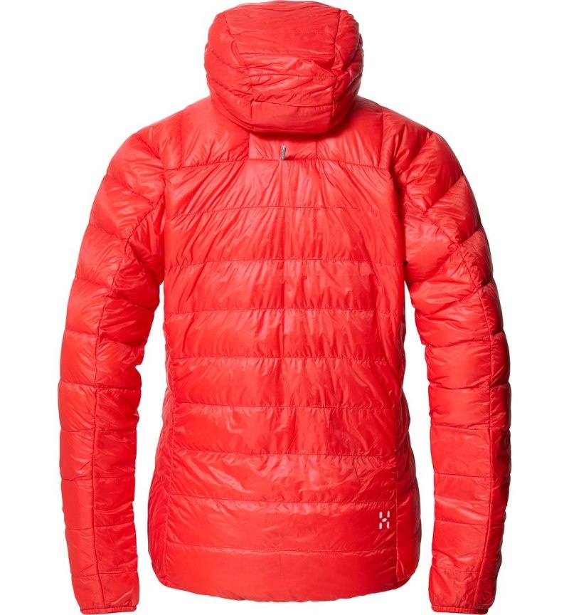 Women's Haglöfs L.I.M Down Hood Insulated Jackets Red Canada | FQ96-891