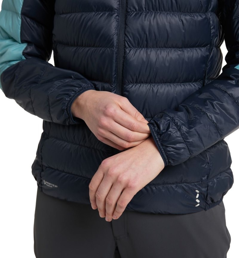 Women's Haglöfs L.I.M Down Jacket Insulated Jackets Blue / Green Blue Canada | RQ80-426