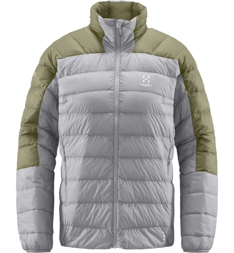 Women's Haglöfs L.I.M Down Jacket Insulated Jackets Concrete / Green Canada | WU90-142