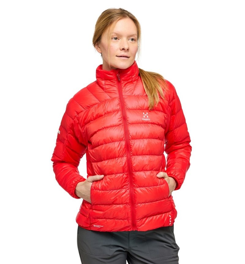 Women's Haglöfs L.I.M Down Jacket Insulated Jackets Red Canada | MY64-777