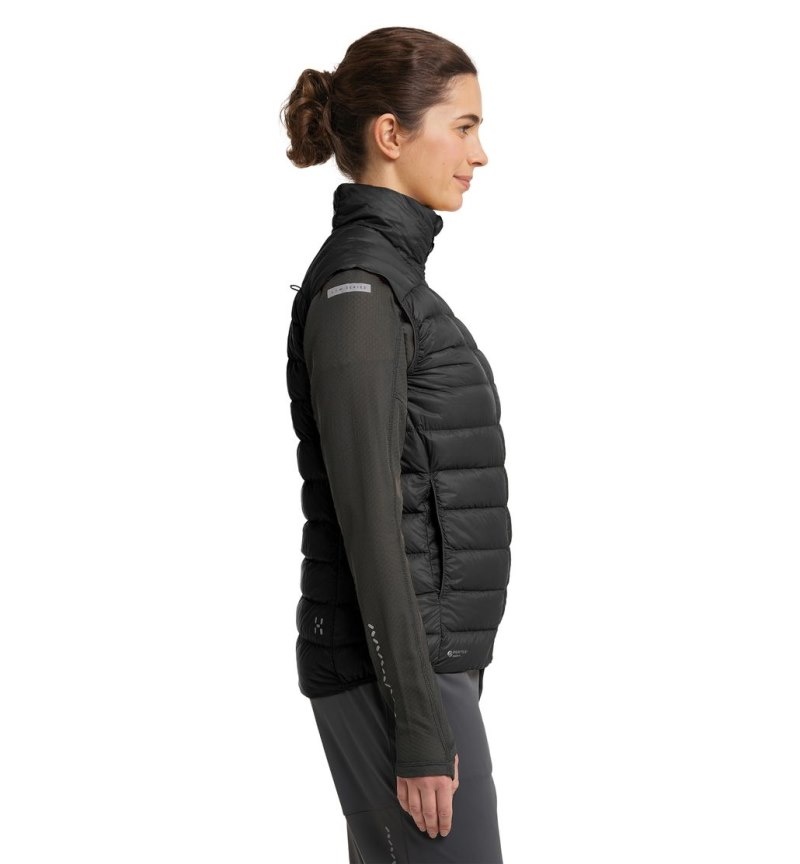 Women's Haglöfs L.I.M Down Vest Insulated Jackets Black Canada | JI91-906