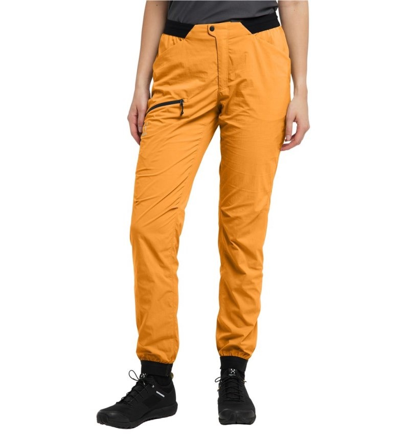 Women's Haglöfs L.I.M Fuse Pant Hiking Trousers Yellow Canada | CU83-042