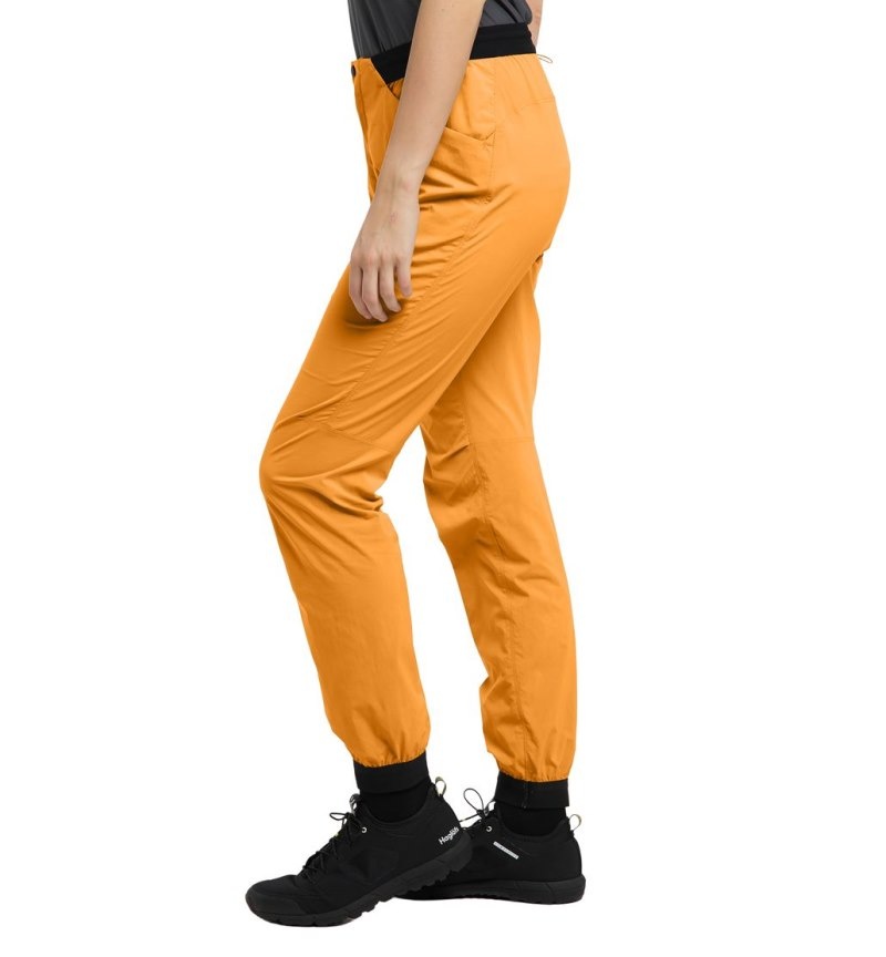 Women's Haglöfs L.I.M Fuse Pant Hiking Trousers Yellow Canada | CU83-042