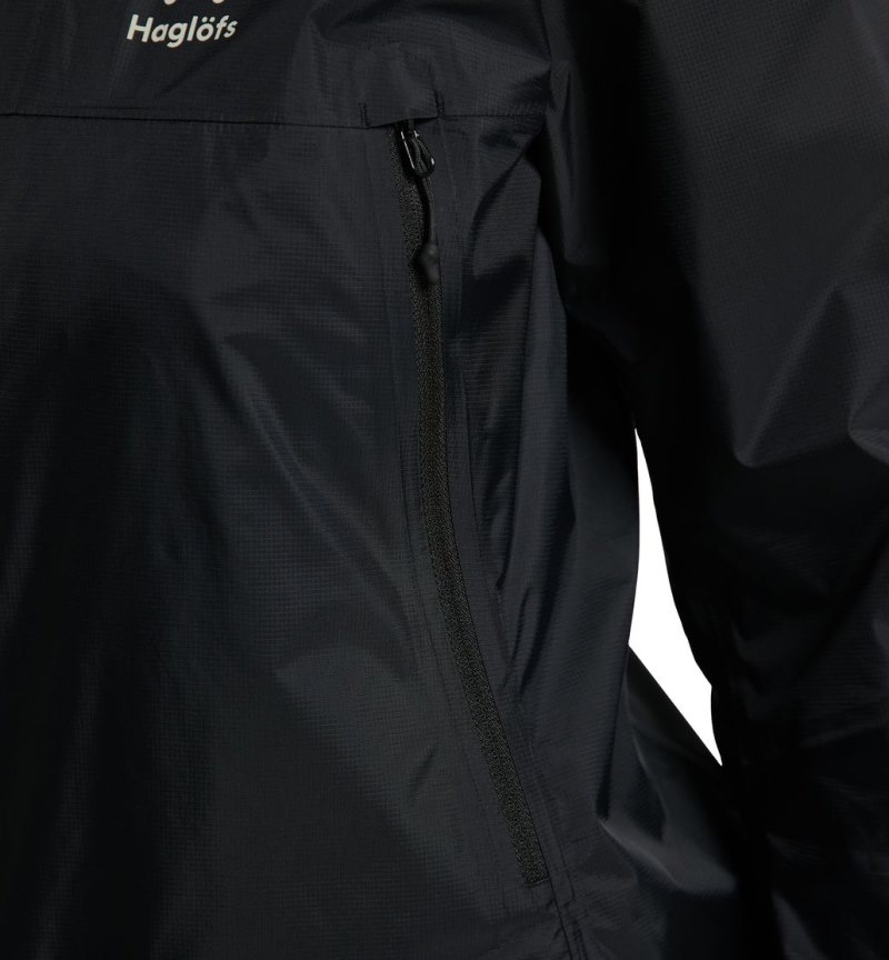 Women's Haglöfs L.I.M GTX II Jacket Windbreaker Black Canada | AP86-173