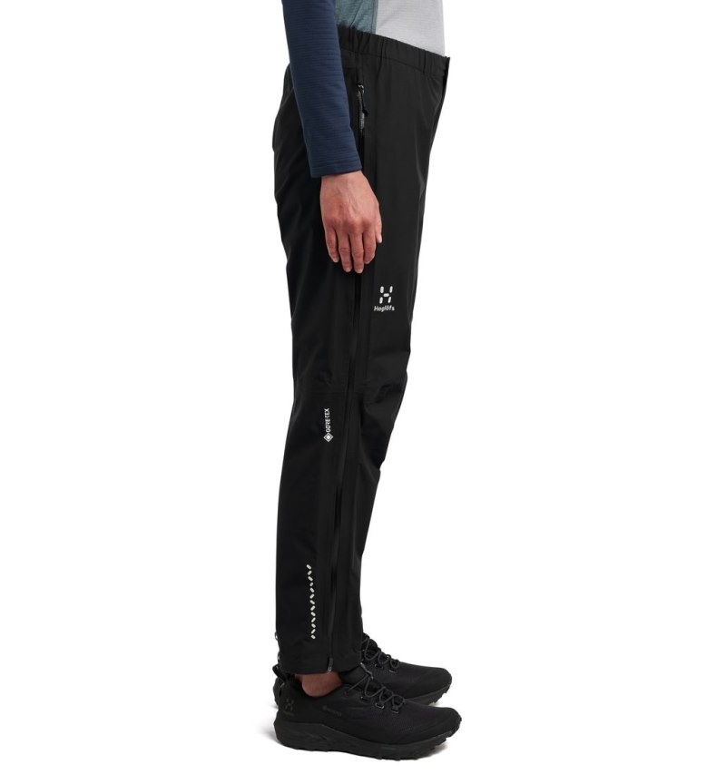 Women's Haglöfs L.I.M GTX Pant Waterproof Trousers Black Canada | UD47-706