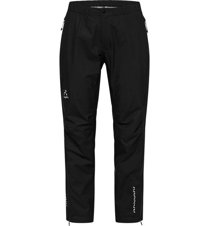 Women's Haglöfs L.I.M GTX Pant Waterproof Trousers Black Canada | UD47-706