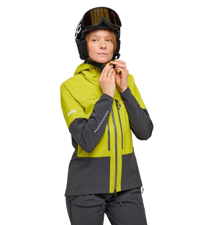 Women's Haglöfs L.I.M Hybrid Touring Hood Windbreaker Aurora / Magnetite Canada | XP42-696