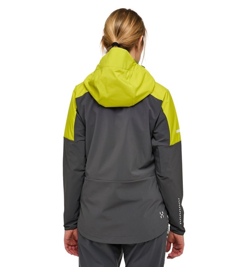 Women's Haglöfs L.I.M Hybrid Touring Hood Windbreaker Aurora / Magnetite Canada | XP42-696