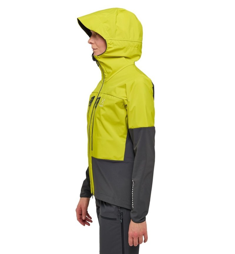 Women's Haglöfs L.I.M Hybrid Touring Hood Windbreaker Aurora / Magnetite Canada | XP42-696