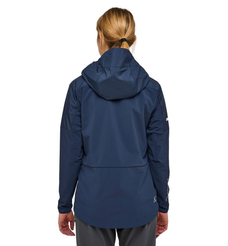 Women's Haglöfs L.I.M Hybrid Touring Hood Windbreaker Blue Canada | GZ00-689