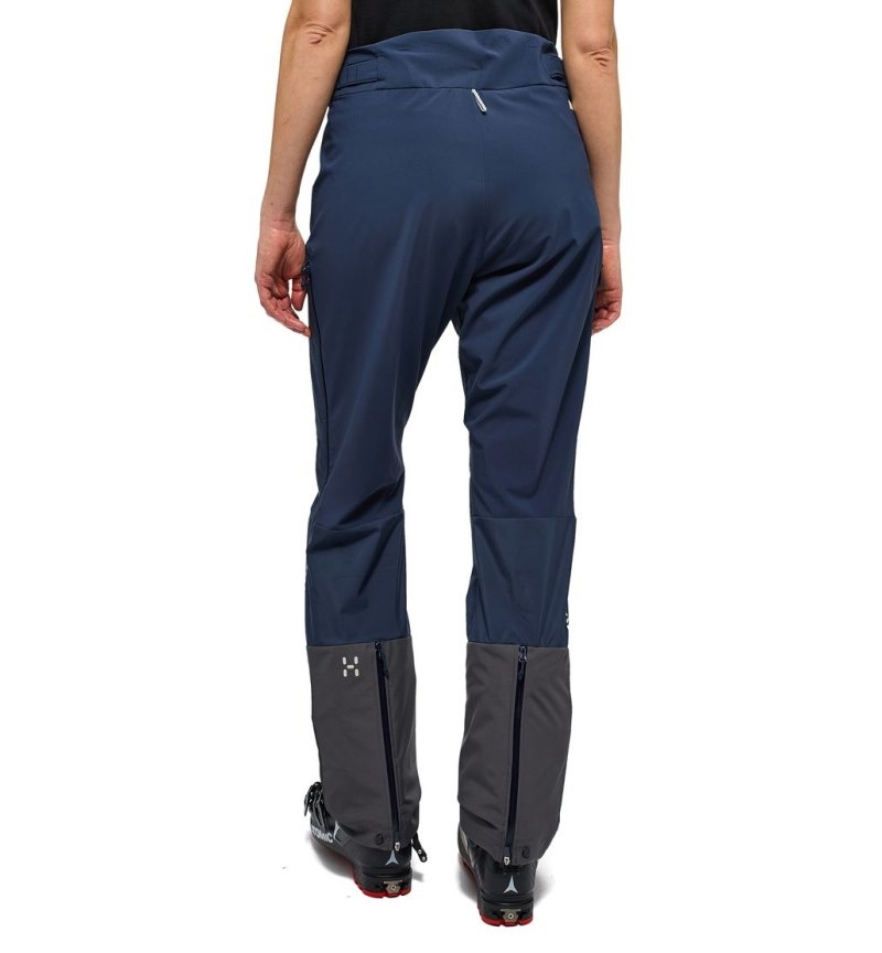 Women's Haglöfs L.I.M Hybrid Touring Pant Softshell Trousers Blue Canada | TS15-810