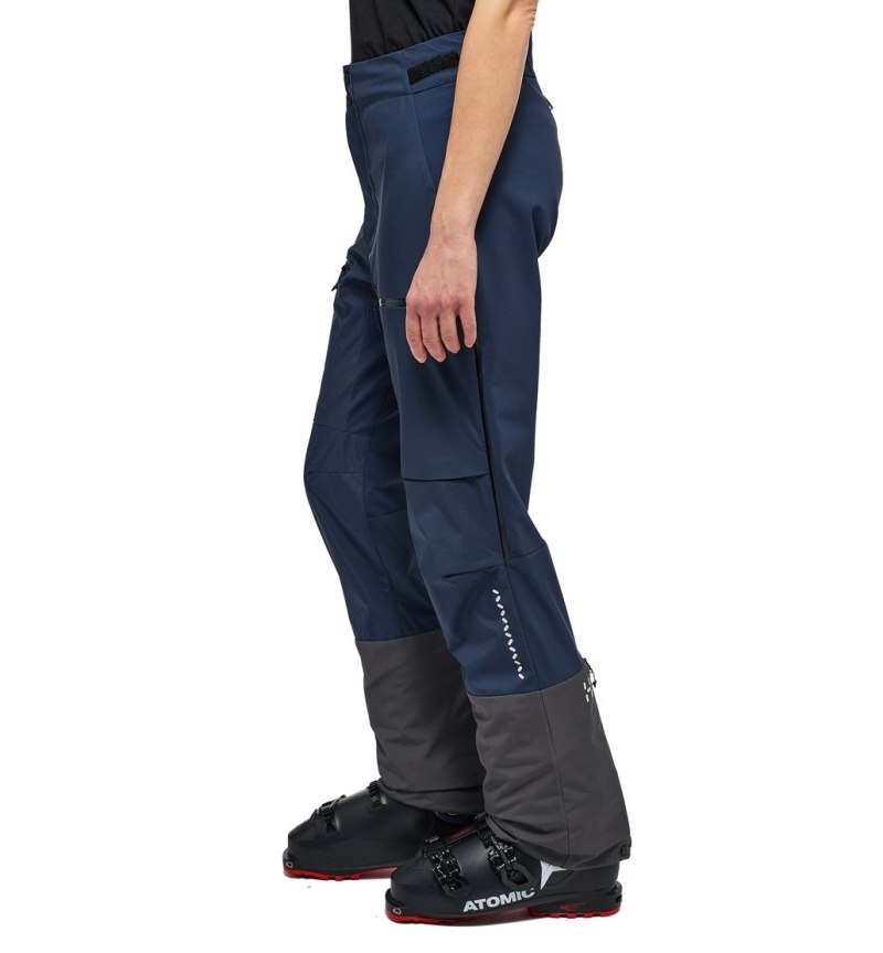 Women's Haglöfs L.I.M Hybrid Touring Pant Softshell Trousers Blue Canada | TS15-810