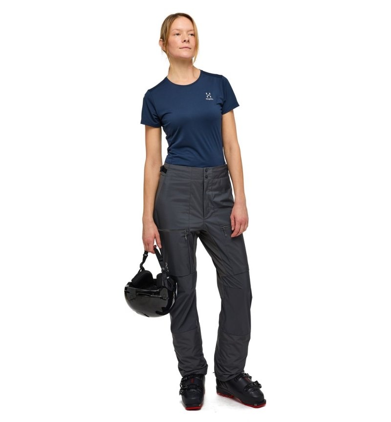 Women's Haglöfs L.I.M Hybrid Touring Pant Softshell Trousers Magnetite Canada | RS88-791