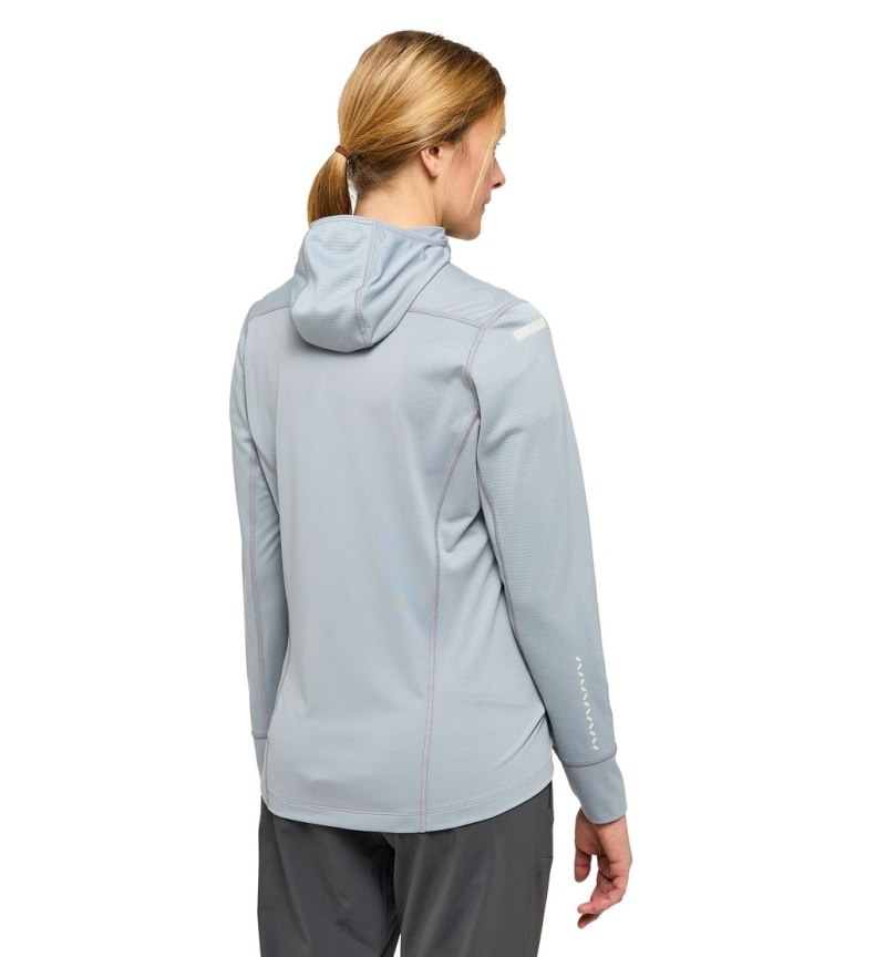 Women's Haglöfs L.I.M Mid Multi Hood Fleece Jackets Concrete Canada | RT94-327