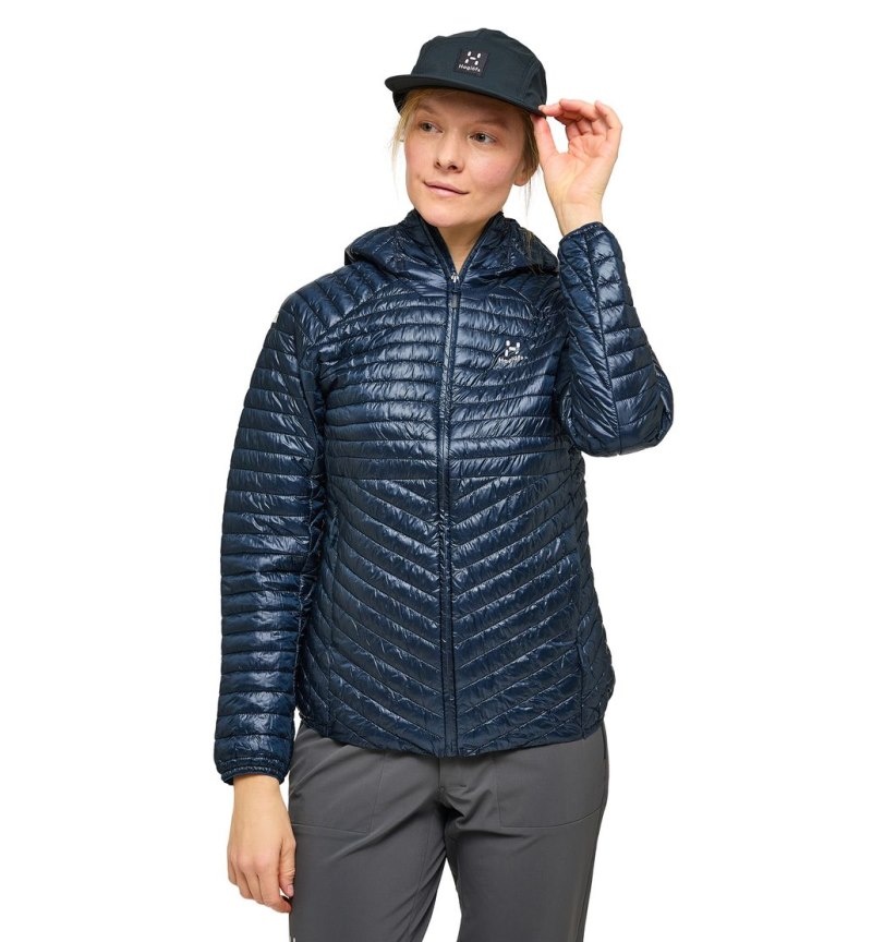 Women's Haglöfs L.I.M Mimic Hood Insulated Jackets Blue Canada | GQ00-808