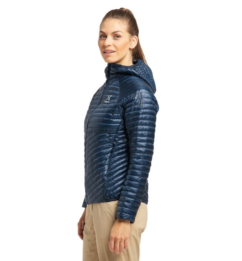 Women's Haglöfs L.I.M Mimic Hood Insulated Jackets Blue Canada | GQ00-808