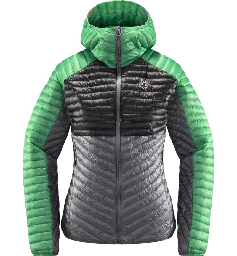 Women's Haglöfs L.I.M Mimic Hood Insulated Jackets Concrete / Magnetite Canada | YZ96-052