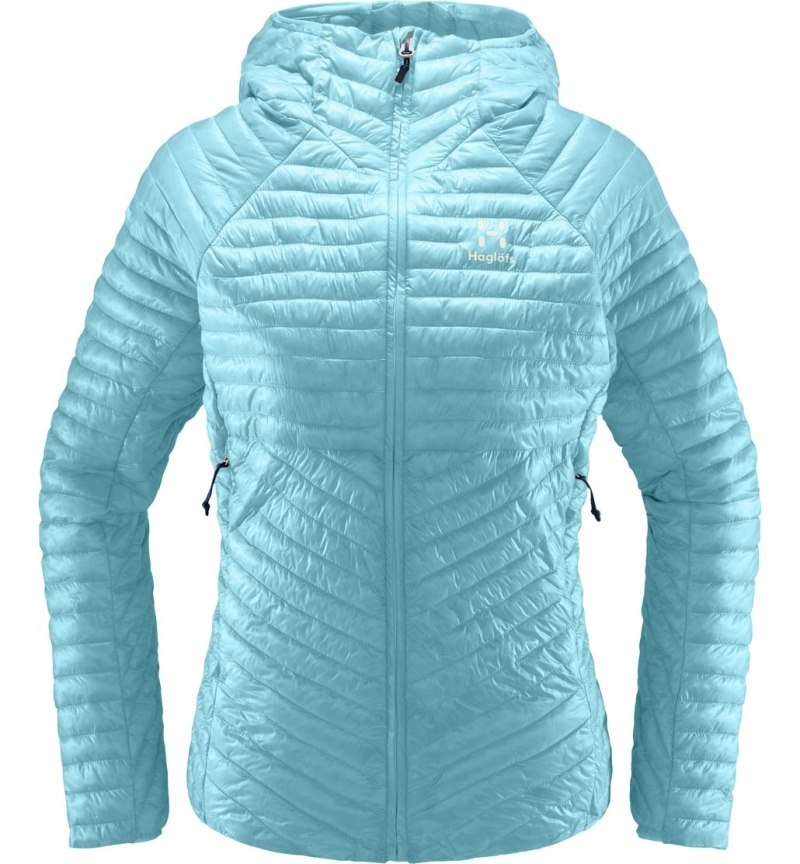 Women's Haglöfs L.I.M Mimic Hood Insulated Jackets Green Blue Canada | RF60-808