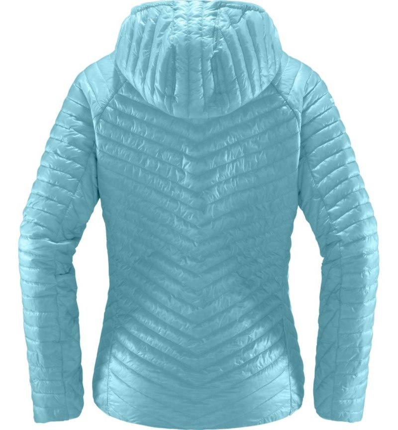 Women's Haglöfs L.I.M Mimic Hood Insulated Jackets Green Blue Canada | RF60-808