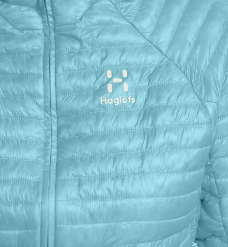 Women's Haglöfs L.I.M Mimic Hood Insulated Jackets Green Blue Canada | RF60-808