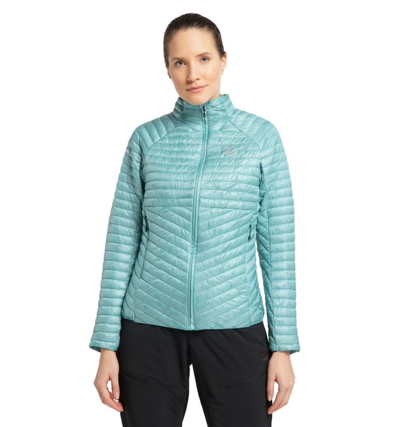 Women's Haglöfs L.I.M Mimic Jacket Insulated Jackets Green Blue Canada | GC02-408