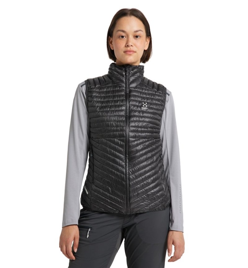 Women's Haglöfs L.I.M Mimic Vest Insulated Jackets Magnetite Canada | OL90-934