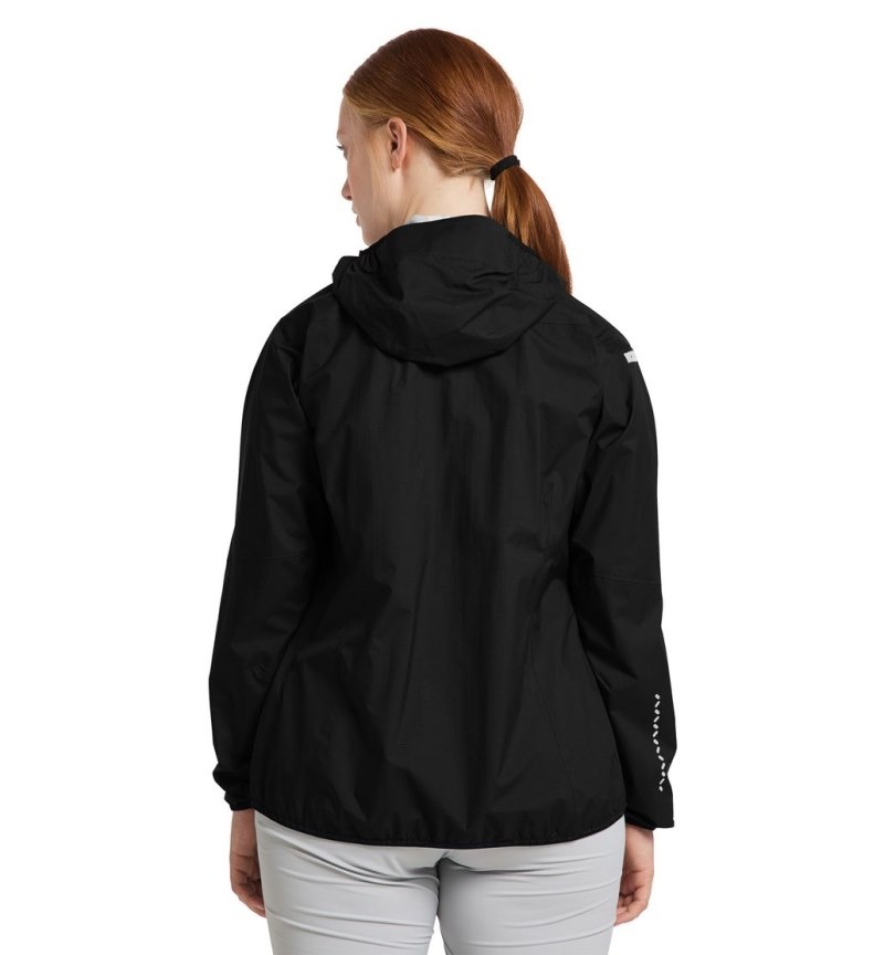 Women's Haglöfs L.I.M Proof Jacket Windbreaker Black Canada | QL11-303