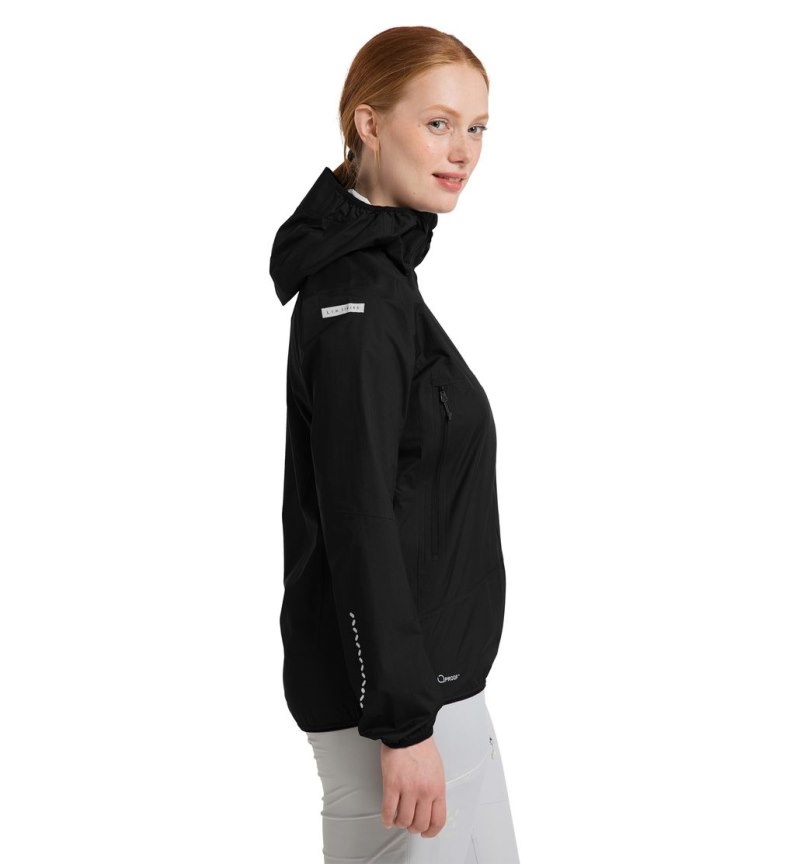 Women's Haglöfs L.I.M Proof Jacket Windbreaker Black Canada | QL11-303