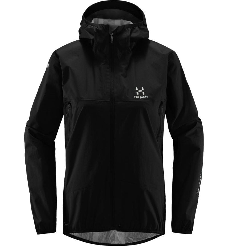 Women's Haglöfs L.I.M Proof Jacket Windbreaker Black Canada | QL11-303