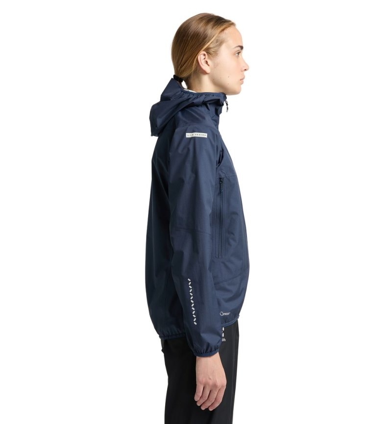 Women's Haglöfs L.I.M Proof Jacket Windbreaker Blue Canada | YN99-059