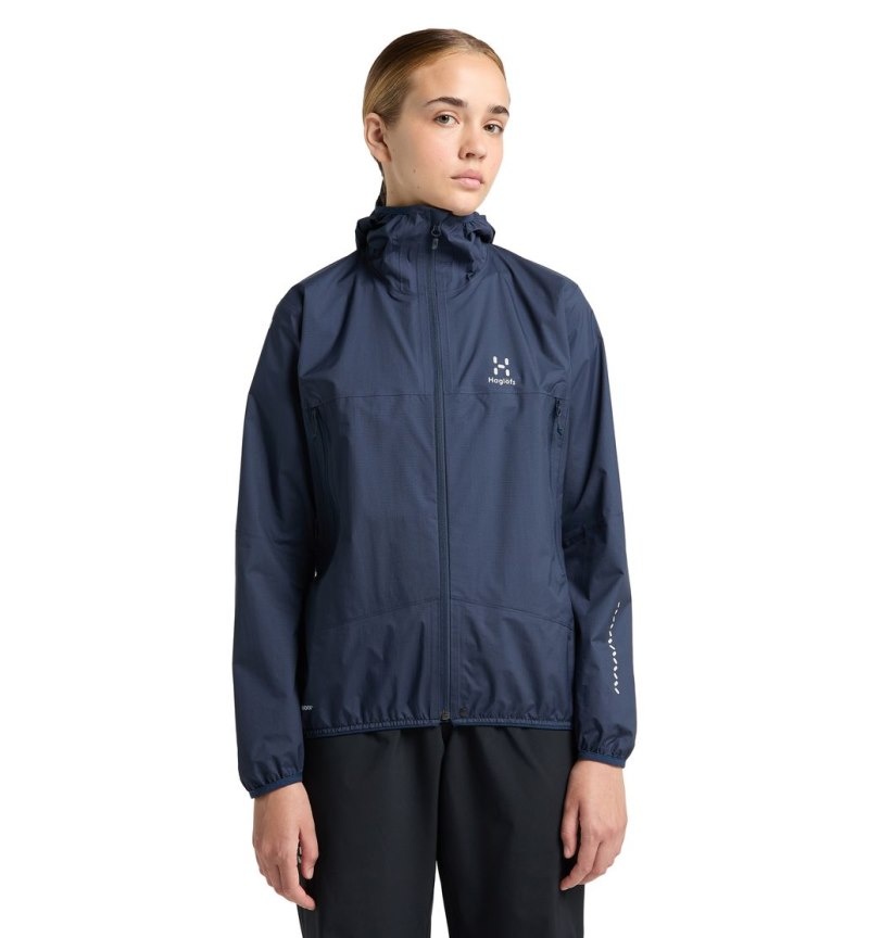 Women\'s Haglöfs L.I.M Proof Jacket Windbreaker Blue Canada | YN99-059