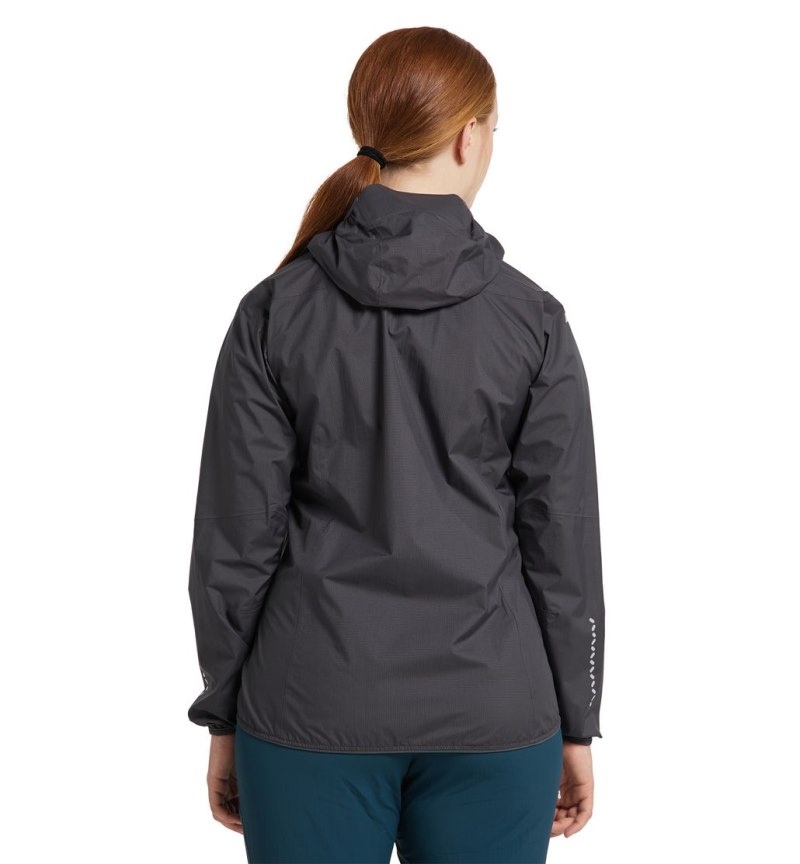 Women's Haglöfs L.I.M Proof Jacket Windbreaker Magnetite Canada | RA43-862