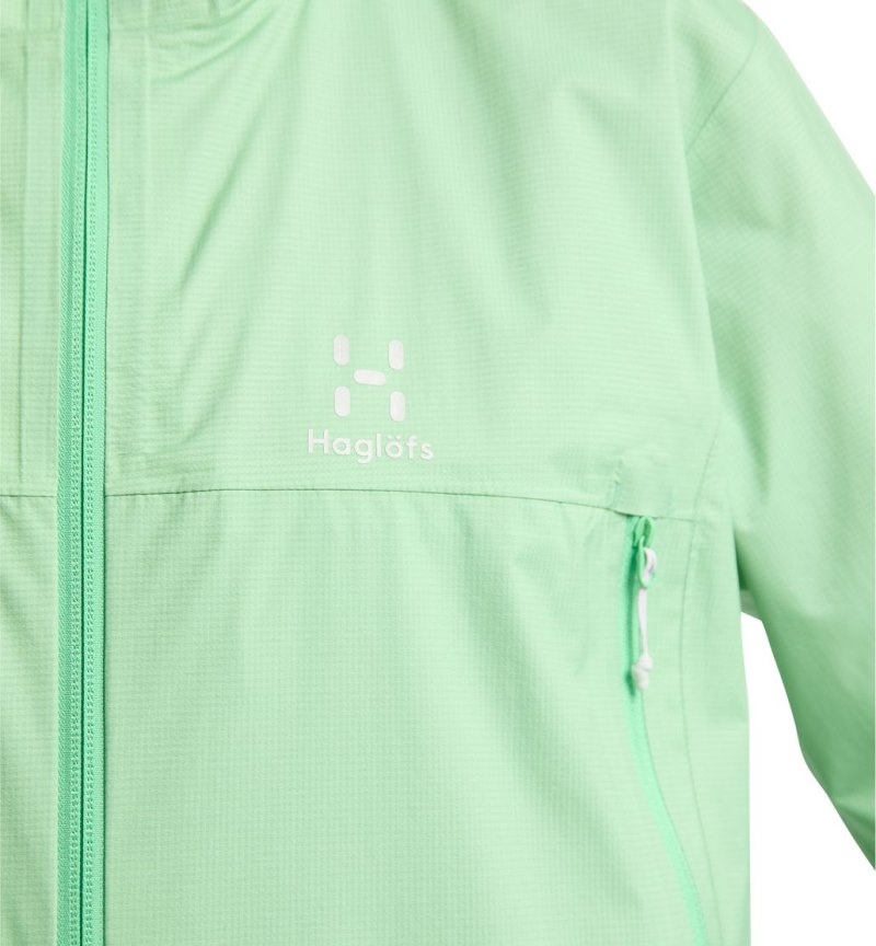 Women's Haglöfs L.I.M Proof Jacket Windbreaker Mint Canada | CC97-114