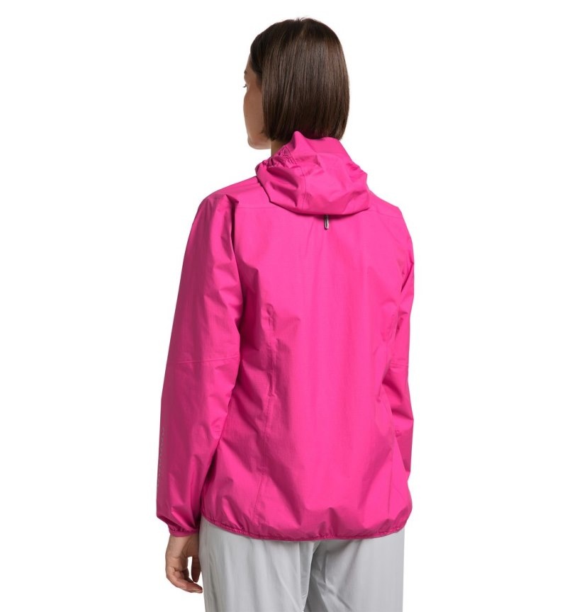 Women's Haglöfs L.I.M Proof Jacket Windbreaker Pink Canada | SB12-901