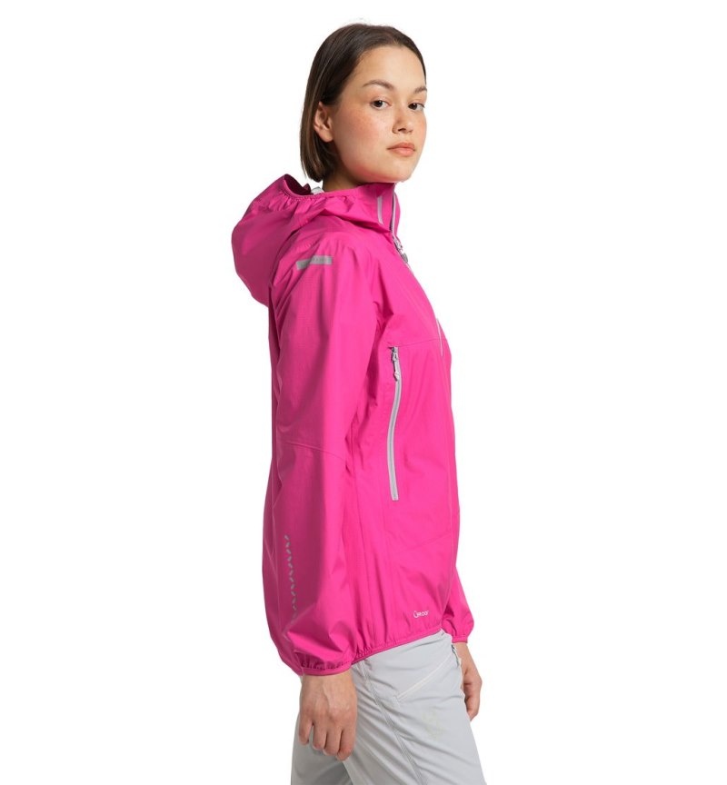 Women's Haglöfs L.I.M Proof Jacket Windbreaker Pink Canada | SB12-901