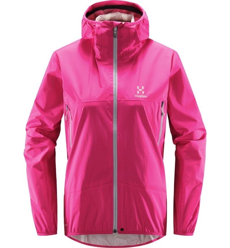 Women's Haglöfs L.I.M Proof Jacket Windbreaker Pink Canada | SB12-901