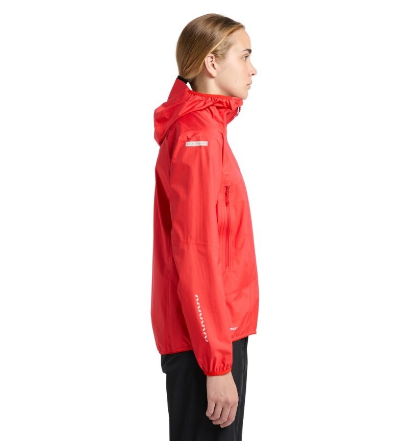 Women's Haglöfs L.I.M Proof Jacket Windbreaker Red Canada | JH12-639