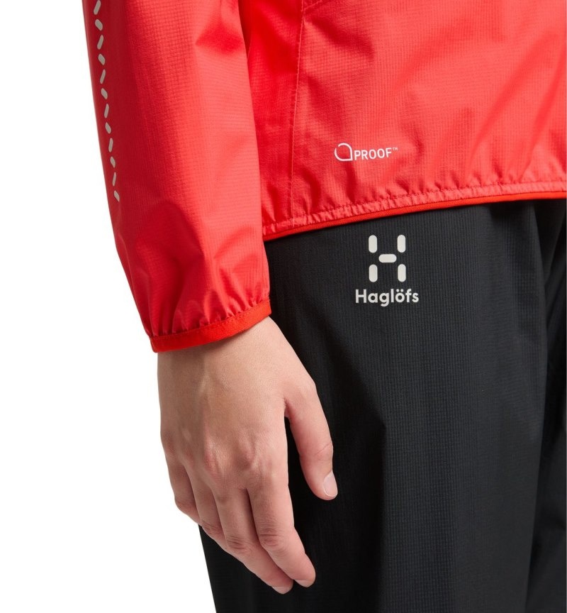 Women's Haglöfs L.I.M Proof Jacket Windbreaker Red Canada | JH12-639