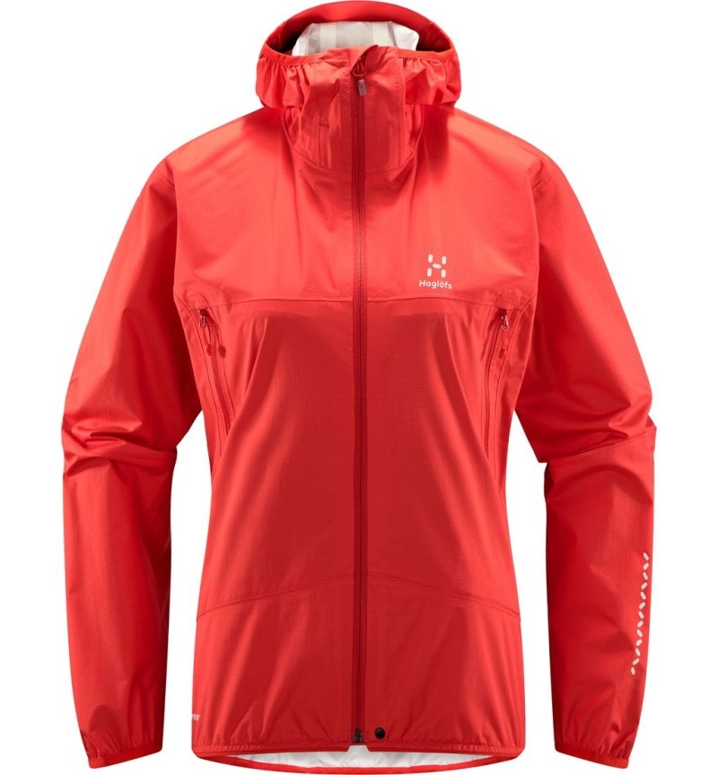 Women's Haglöfs L.I.M Proof Jacket Windbreaker Red Canada | JH12-639