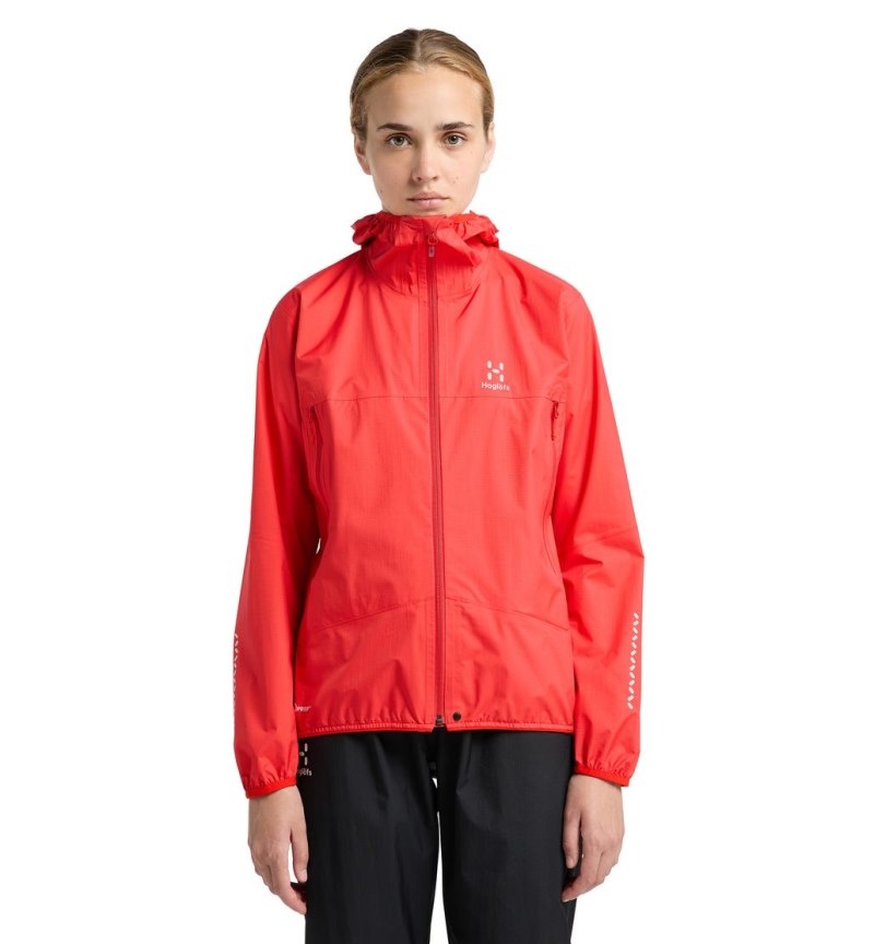 Women\'s Haglöfs L.I.M Proof Jacket Windbreaker Red Canada | JH12-639