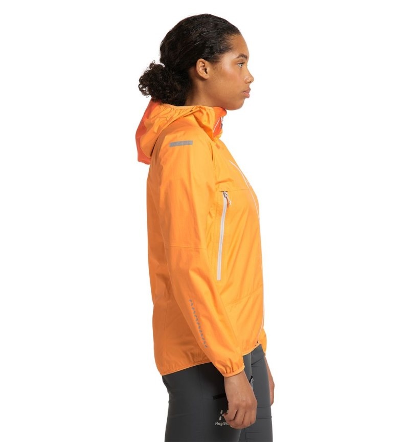 Women's Haglöfs L.I.M Proof Jacket Windbreaker Orange / Orange Canada | NM81-019