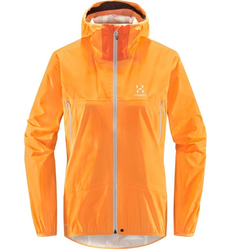 Women's Haglöfs L.I.M Proof Jacket Windbreaker Orange / Orange Canada | NM81-019